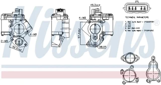 Клапан рециркуляции отработавших газов EGR 98463 NISSENS