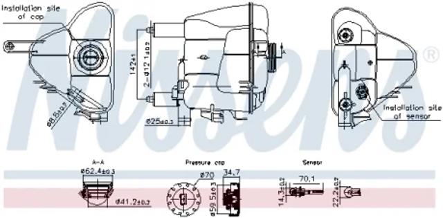Расширительный бачок охлаждения 996191 NISSENS