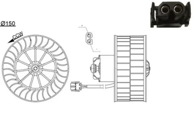 Вентилятор печки AB44000S MAHLE