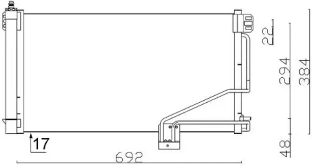 Радиатор системы охлаждения кондиционера AC347001S MAHLE
