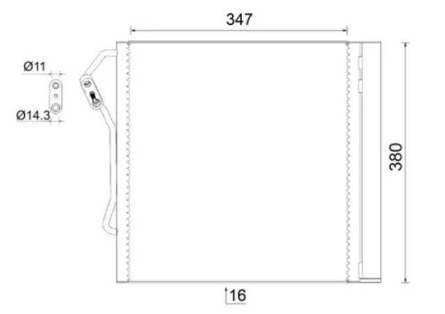 Конденсер AC451000S MAHLE