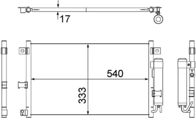 Трубопроводы и радиатор кондиционера AC507000S MAHLE