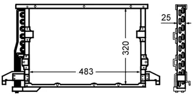 Конденсатор кондиционера AC512000S MAHLE