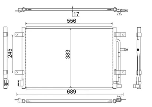 Конденсатор кондиционера AC812000S MAHLE