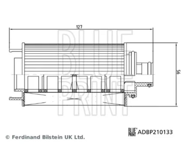 Масляный фильтр двигателя ADBP210133 BLUE PRINT