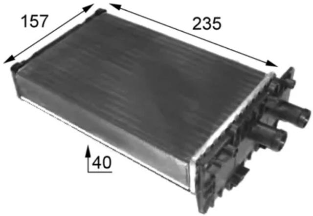 Радиатор печки (отопителя), задний AH48000S MAHLE