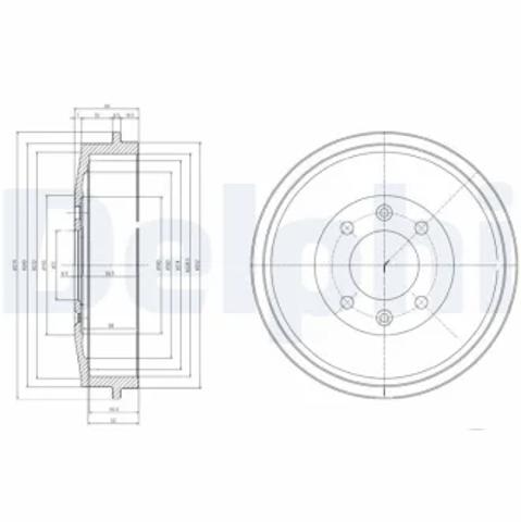 Барабан тормозной задний BF169 DELPHI