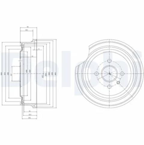 Тормозной барабан BF367 DELPHI