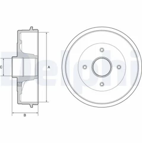 Тормозной барабан BFR538 DELPHI