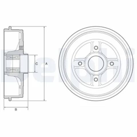 Тормозной барабан BFR624 DELPHI