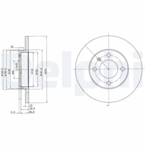 Диск тормозной передний BG2116 DELPHI