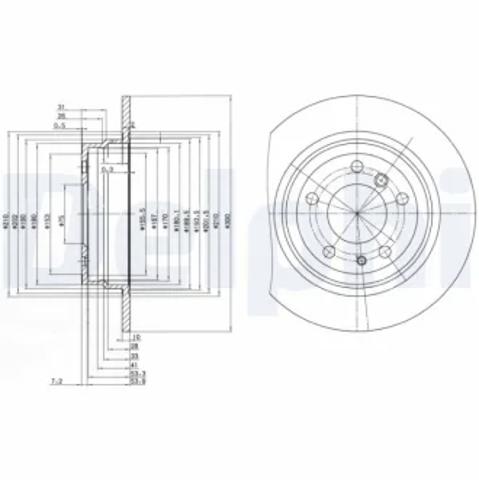 Тормозные диски BG2431 DELPHI