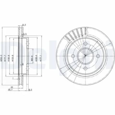 Задний дисковый тормоз BG2700 DELPHI