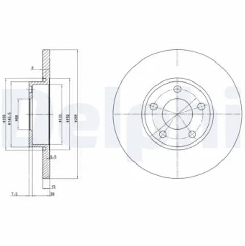 Диск тормозной передний Ауди 100 C4