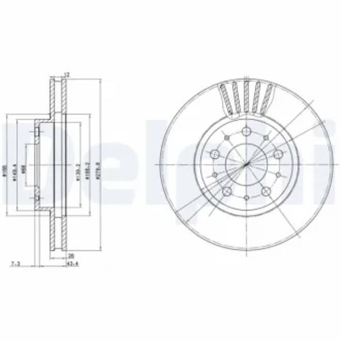 Ротор тормозной BG2841 DELPHI