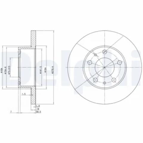 Диск тормозной передний BG2845 DELPHI