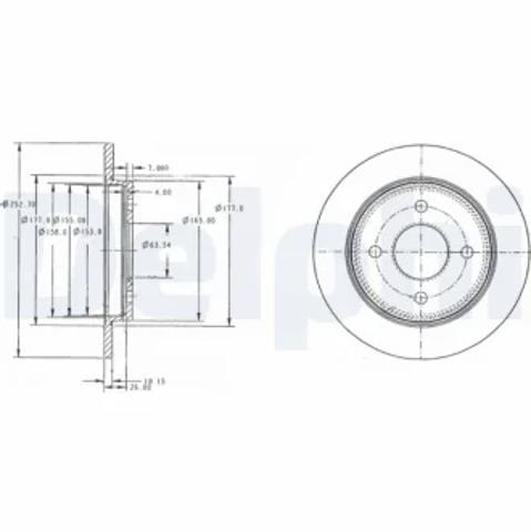 Тормозные диски BG3054C DELPHI