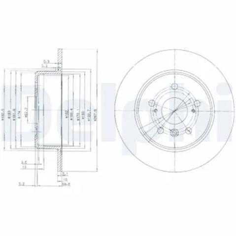 Дисковый тормоз BG3183 DELPHI