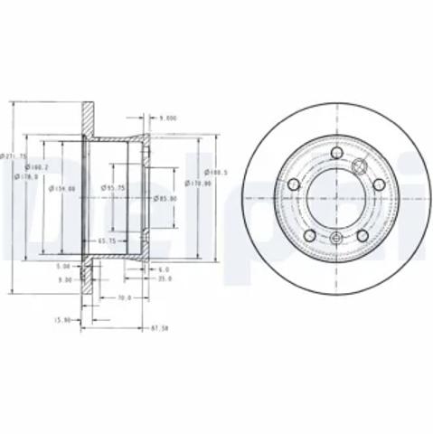 Тормозные диски BG3237 DELPHI