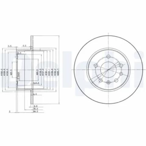 Диск тормозной задний BG3274 DELPHI