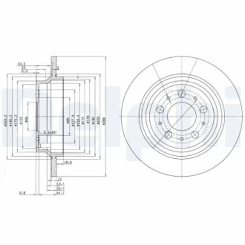 Дисковый тормоз BG3515 DELPHI