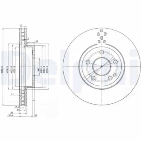 Ротор тормозной BG3838 DELPHI
