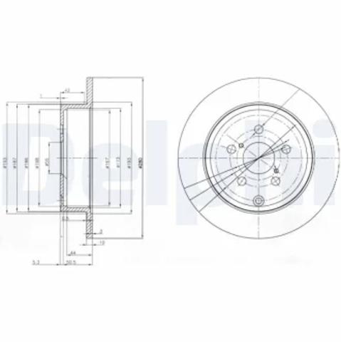 Тормозные диски BG3912 DELPHI