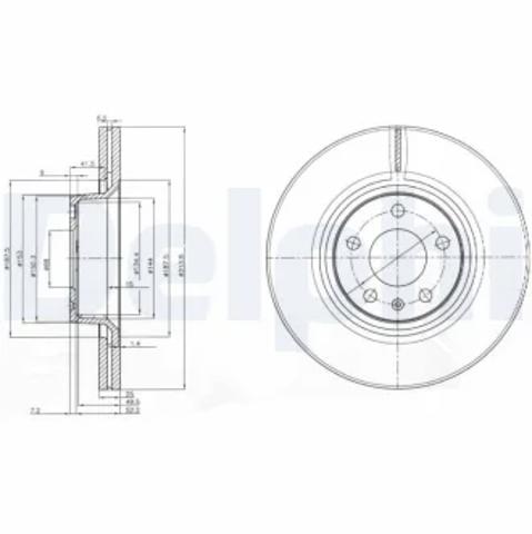 Диск тормозной передний BG3942 DELPHI