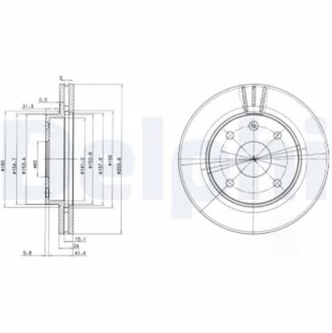 Тормоз дисковый передний BG4003 DELPHI