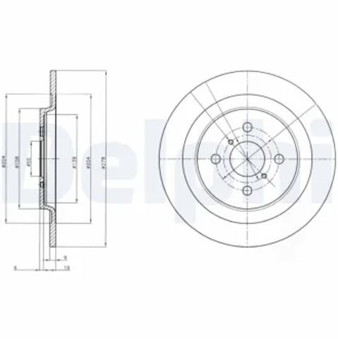 Тормозные диски BG4076 DELPHI