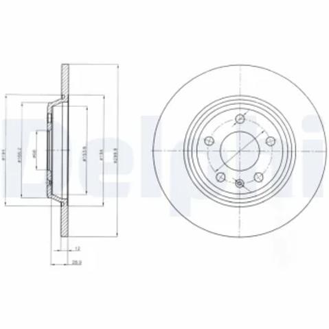 Дисковый тормоз BG4081C DELPHI