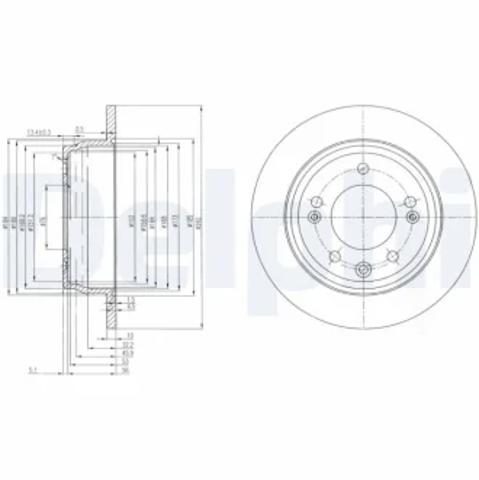 Диск тормозной передний BG4082C DELPHI