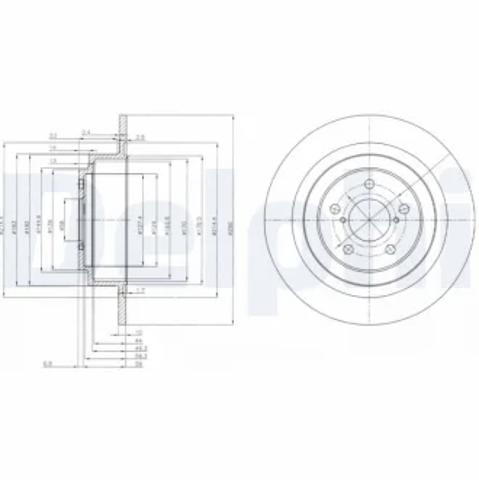 Задний дисковый тормоз BG4154 DELPHI