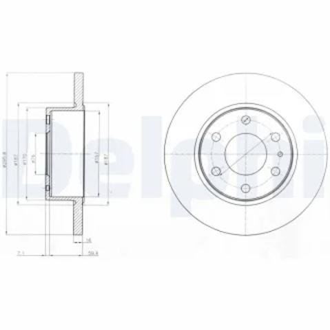 Тормозные диски BG4165 DELPHI