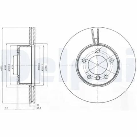 Тормоз дисковый передний BG4172C DELPHI