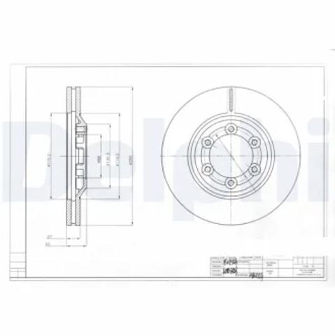 Диск тормозной передний BG4175 DELPHI