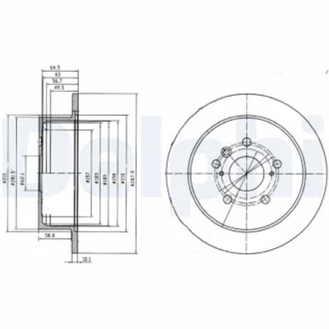 Тормозные диски BG4180 DELPHI