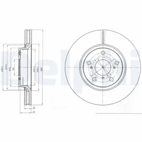 Ротор тормозной BG4236C DELPHI