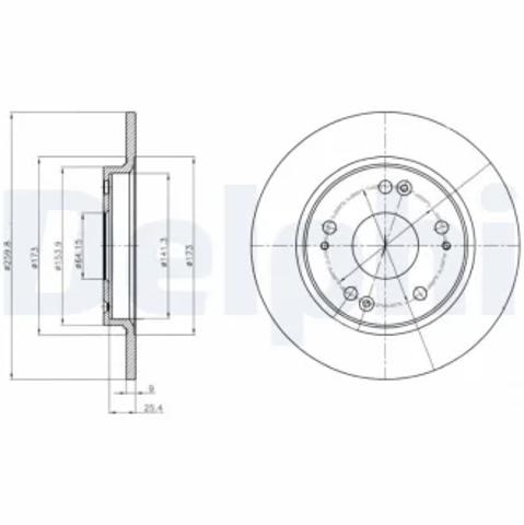 Тормоз дисковый передний BG4280 DELPHI