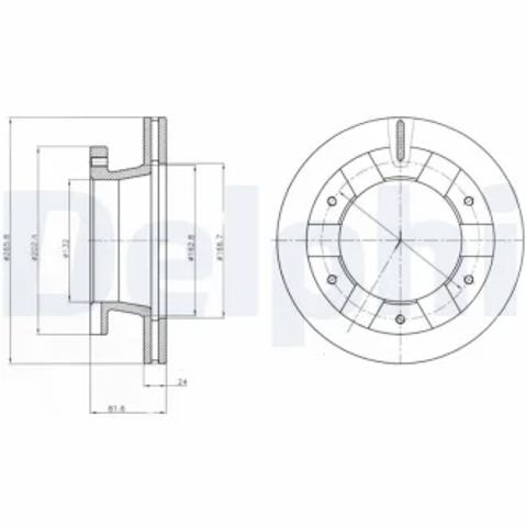 Тормозной диск BG4285 DELPHI