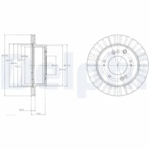 Тормозные диски BG4331 DELPHI