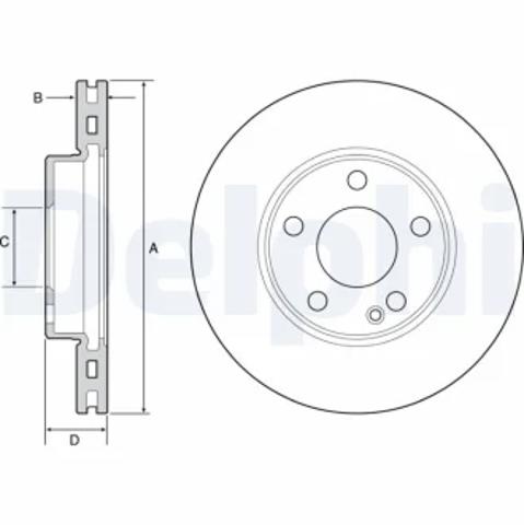 Передний тормозной диск BG4554C DELPHI