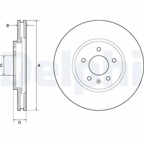 Тормоз дисковый передний BG4672C DELPHI