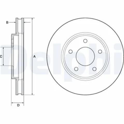 Тормоз дисковый передний BG4678C DELPHI