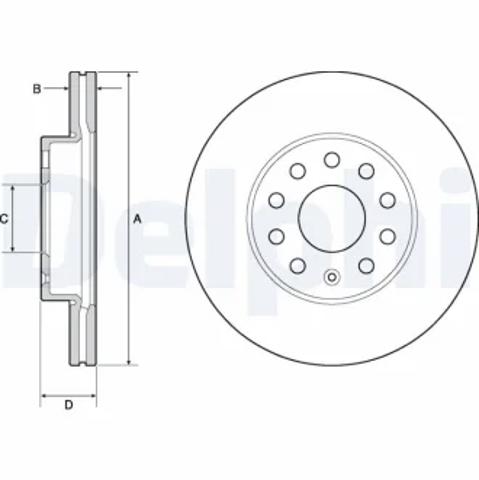 Передний тормозной диск BG4701C DELPHI