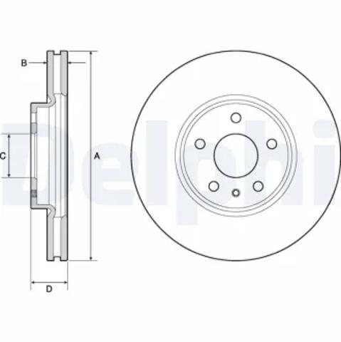 Диск тормозной передний BG4702C DELPHI