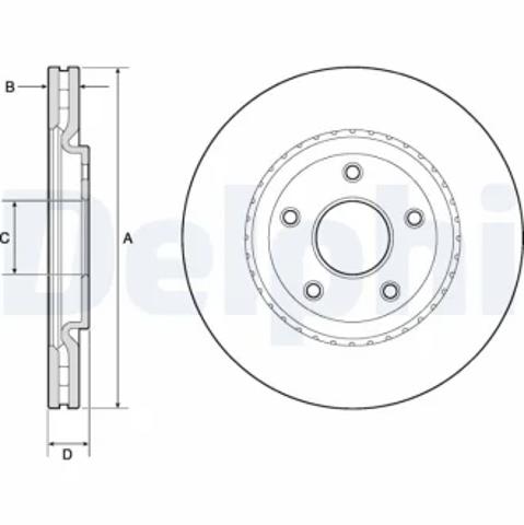 Тормоз дисковый передний BG4759C DELPHI