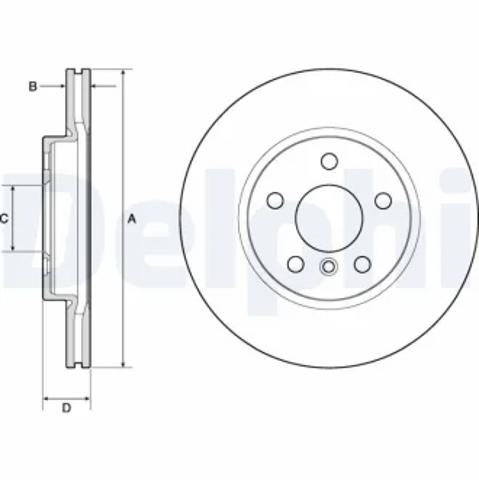 Диск тормозной передний BG4777C DELPHI