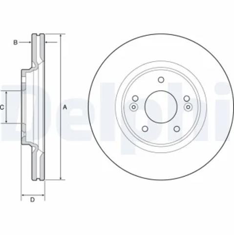 Диск тормозной передний BG4931C DELPHI