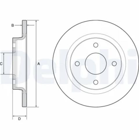 Тормозные диски BG4954C DELPHI